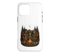 Bigfoot Alien Bear Friends Campfire Knitting Case for iPhone 16 Pro Max