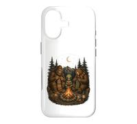 Bigfoot Alien Bear Friends Campfire Knitting Case for iPhone 17