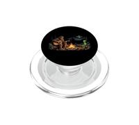 Bigfoot & Alien By The Campfire - Funny Camp Novelty Camping PopSockets PopGrip for MagSafe