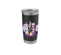 Bigfoot Alien Campfire Ghost Smores Marshmallows Stainless Steel Insulated Tumbler