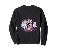 Bigfoot Alien Campfire Ghost Smores Marshmallows Sweatshirt