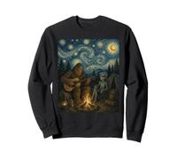 Bigfoot Alien Campfire Guitar UFO Forest Cosmic Camping Sweatshirt