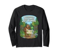 Bigfoot Alien Campfire We Should Have Taken A Left At Mars Long Sleeve T-Shirt