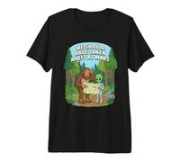 Bigfoot Alien Campfire We Should Have Taken A Left At Mars Premium T-Shirt