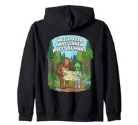 Bigfoot Alien Campfire We Should Have Taken A Left At Mars Zip Hoodie