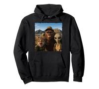 Bigfoot Alien Cat Funny Selfie Hiking Squad Cape Town Pullover Hoodie