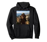 Bigfoot Alien Cat Funny Selfie Hiking Squad Cape Town Pullover Hoodie