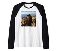 Bigfoot Alien Cat Funny Selfie Hiking Squad Cape Town Raglan Baseball Tee