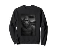 Bigfoot Alien Encounter UFO Forest Cryptid Art Sweatshirt