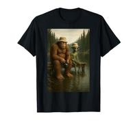Bigfoot Alien Fishing Cryptozoology Lake Anglers T-Shirt