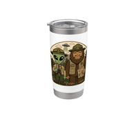 Bigfoot Alien Forest Ranger Friends Funny Cryptid Explorer Stainless Steel Insulated Tumbler
