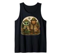 Bigfoot Alien Forest Ranger Friends Funny Cryptid Explorer Tank Top