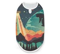 Bigfoot Alien Forests Night Dog Shirt Sleeveless Pet Clothes Summer T-Shirts Tank Top for Small Puppy Cat