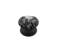 Bigfoot Alien Horned Creatures UFO Lake Selfie Scene PopSockets Adhesive PopGrip