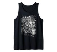 Bigfoot Alien Pizza Funny Sasquatch UFO Cryptid Tank Top