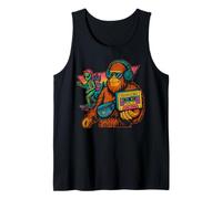 Bigfoot Alien Roswell Mix Retro 80s Cryptid Music UFO Design Tank Top