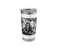 Bigfoot Alien Selfie Funny Cryptid UFO Sasquatch Lover Stainless Steel Insulated Tumbler
