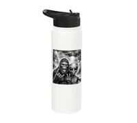 Bigfoot Alien Selfie Funny Cryptid UFO Sasquatch Lover Stainless Steel Insulated Water Bottle