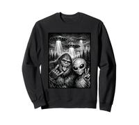 Bigfoot Alien Selfie Funny Sasquatch UFO Encounter Sweatshirt