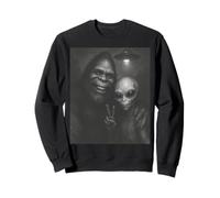 Bigfoot Alien Selfie Peace UFO Encounter Sweatshirt