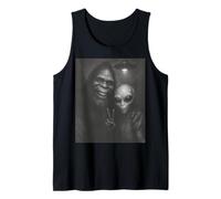 Bigfoot Alien Selfie Peace UFO Encounter Tank Top