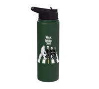 Bigfoot Alien Skeleton Crossing the Road Weird Halloween Stainless Steel Insulated Water Bottle