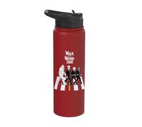 Bigfoot Alien Skeleton Crossing the Road Weird Halloween Stainless Steel Insulated Water Bottle