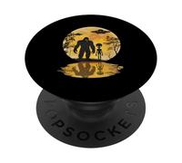 Bigfoot Alien UFOs Spaceship Moon Sasquatch Extraterrestrial PopSockets Adhesive PopGrip
