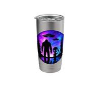 Bigfoot Alien UFOs Spaceship Moon Sasquatch Extraterrestrial Stainless Steel Insulated Tumbler