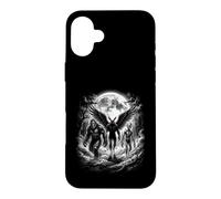Bigfoot Alien Winged Creature Full Moon Forest Path Case for iPhone 16 Plus