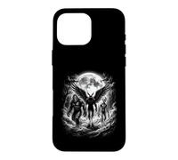 Bigfoot Alien Winged Creature Full Moon Forest Path Case for iPhone 16 Pro Max