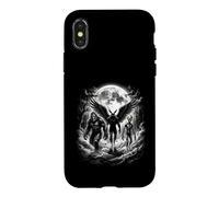 Bigfoot Alien Winged Creature Full Moon Forest Path Case for iPhone X/XS