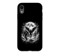 Bigfoot Alien Winged Creature Full Moon Forest Path Case for iPhone XR
