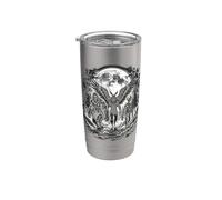 Bigfoot Alien Winged Creature Full Moon Forest Path Stainless Steel Insulated Tumbler