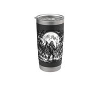Bigfoot Alien Winged Creature Full Moon Scene Stainless Steel Insulated Tumbler