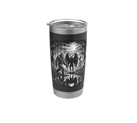Bigfoot Alien Winged Creature Moon Forest Scene Stainless Steel Insulated Tumbler