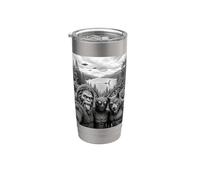 Bigfoot Alien Winged Creature UFO Lake Selfie Scene Stainless Steel Insulated Tumbler