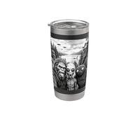 Bigfoot Alien Winged Forest Creature UFO Lake Scene Stainless Steel Insulated Tumbler
