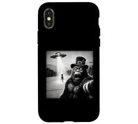 Bigfoot Aliens UFO St Patricks Day Funny Selfie Case for iPhone X/XS