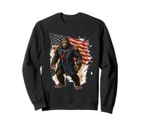 Bigfoot American General Flag Patriot Cryptid Legend Sweatshirt
