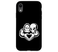Bigfoot and Alien Friendship Paranormal Love Sasquatch UFO Case for iPhone XR