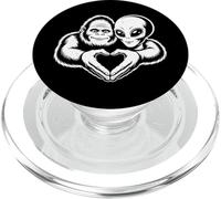Bigfoot and Alien Friendship Paranormal Love Sasquatch UFO PopSockets PopGrip for MagSafe