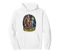 Bigfoot and Alien in the Woods Pullover Hoodie