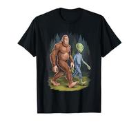 Bigfoot and Alien in The Woods T-Shirt