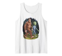 Bigfoot and Alien in The Woods Tank Top