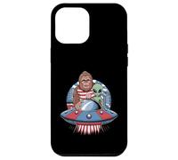 Bigfoot and Alien with Flags Under UFO Moon Case for iPhone 12 Pro Max
