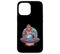 Bigfoot and Alien with Flags Under UFO Moon Case for iPhone 13 Pro Max