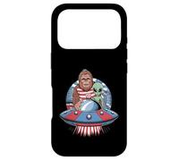 Bigfoot and Alien with Flags Under UFO Moon Case for iPhone 17 Pro