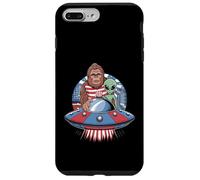 Bigfoot and Alien with Flags Under UFO Moon Case for iPhone 7 Plus/8 Plus
