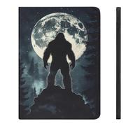 Bigfoot And Moon Compatible with iPad Protective Case with Pen Holder Book Style